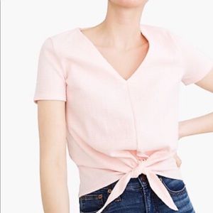 Jcrew Texture Tie Front Tee